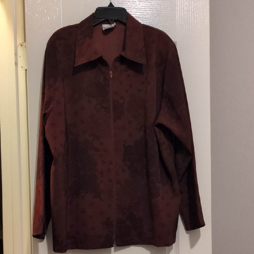 Maroon Zip-Up Jacket